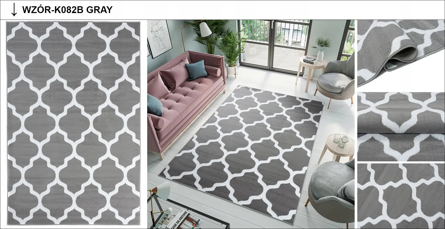 Kilimas 120x170 BCF LUXURY, minkštas, modernūs raštai