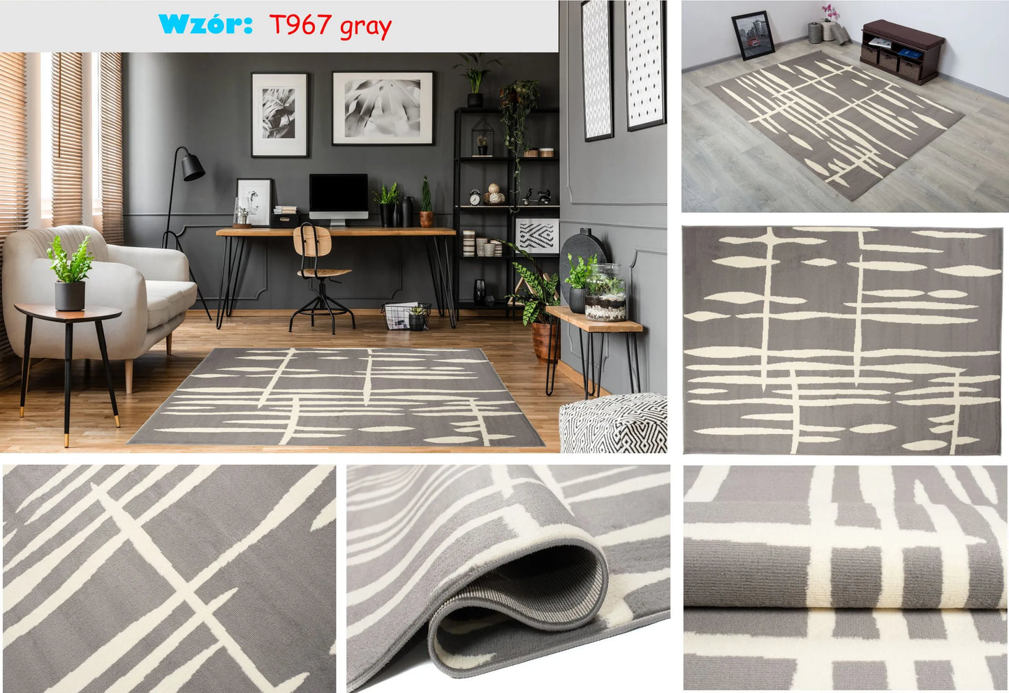 KILIMAS 160x220 SPALVOTI DYWANY BCF PLIUŠINIAI SOFT