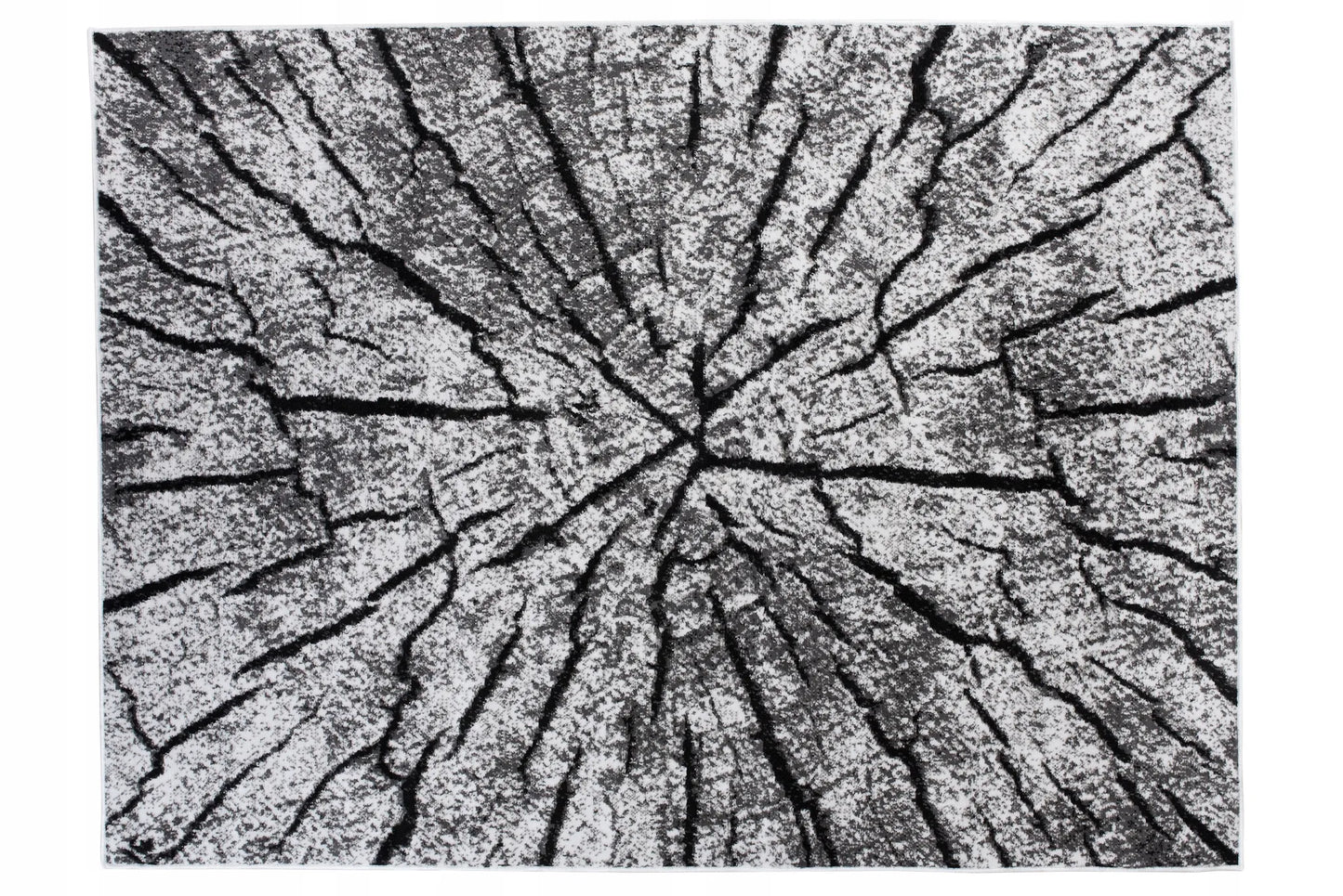 Kilimas CANVAS 160x220 BCF medžio kamieno rašto, pilkas, juodas