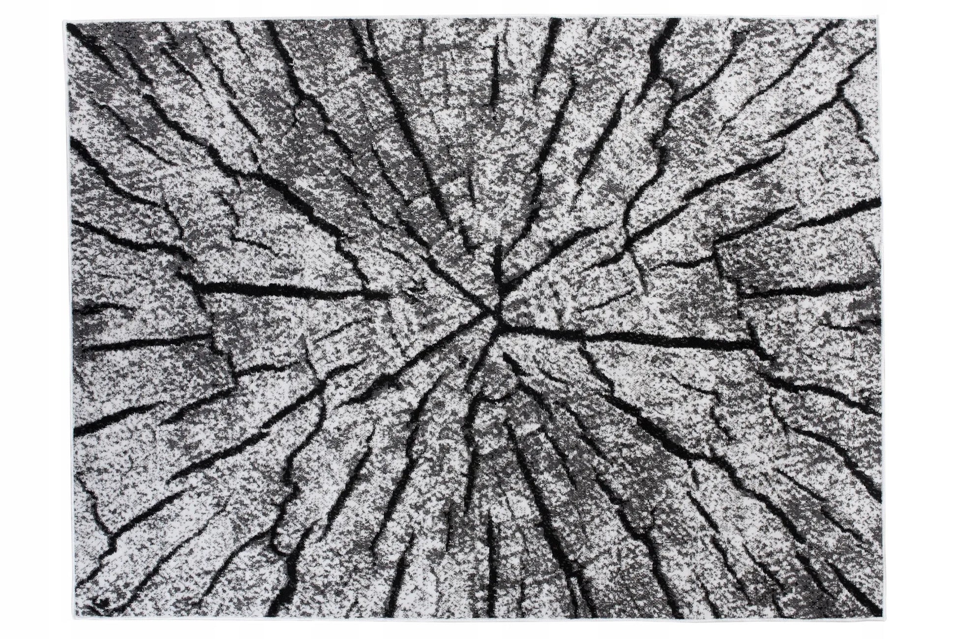 Kilimas CANVAS 160x220 BCF medžio kamieno rašto, pilkas, juodas