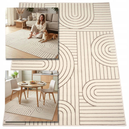 Kilimas svetainei ir virtuvei 100x150 modernus stilingas LOFT miegamojo kilimas minkštas