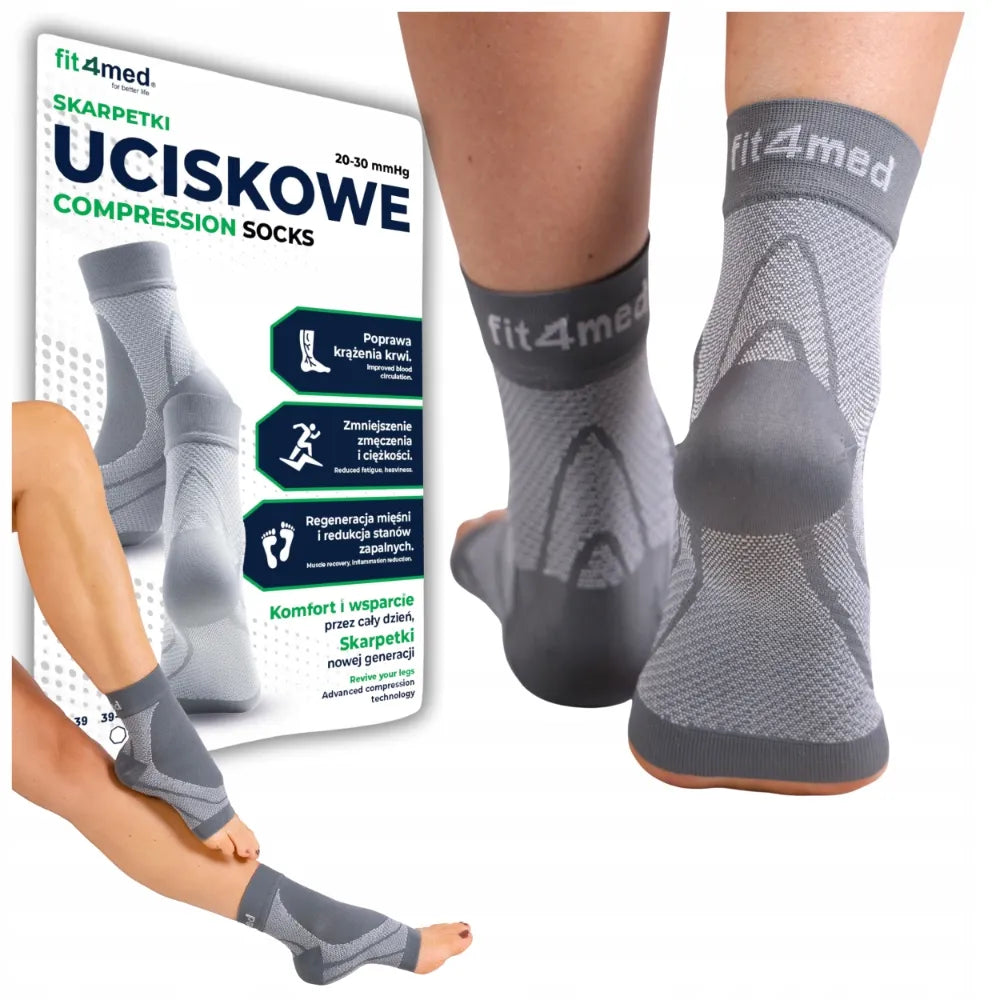 Kompresinės kojinės be pirštų nuo tinimo ir pėdų skausmo Fit4Med S/M ccl2
