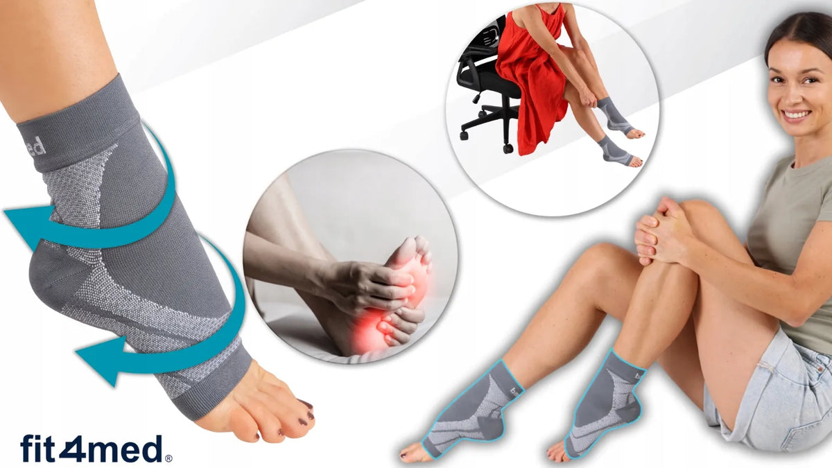 Kompresinės kojinės be pirštų nuo tinimo ir pėdų skausmo Fit4Med S/M ccl2