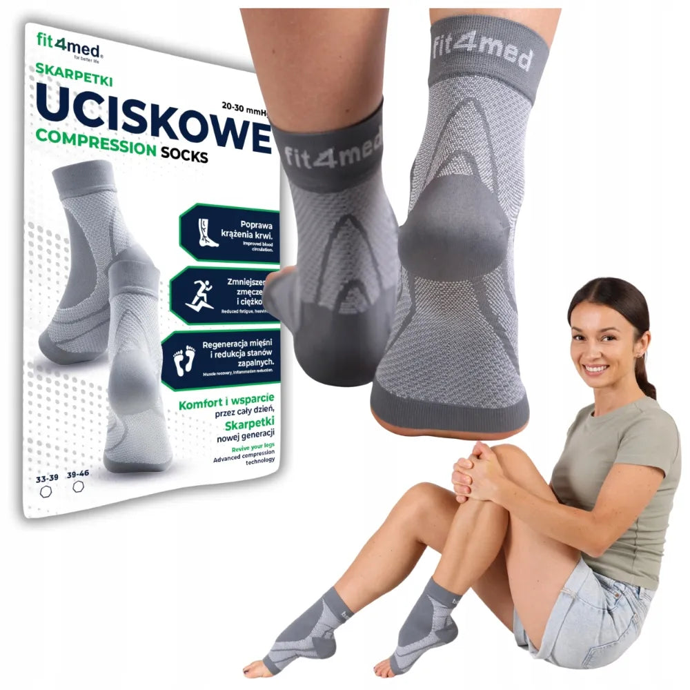 Kompresinės kojinės be pirštų nuo tinimo ir pėdų skausmo Fit4Med S/M ccl2