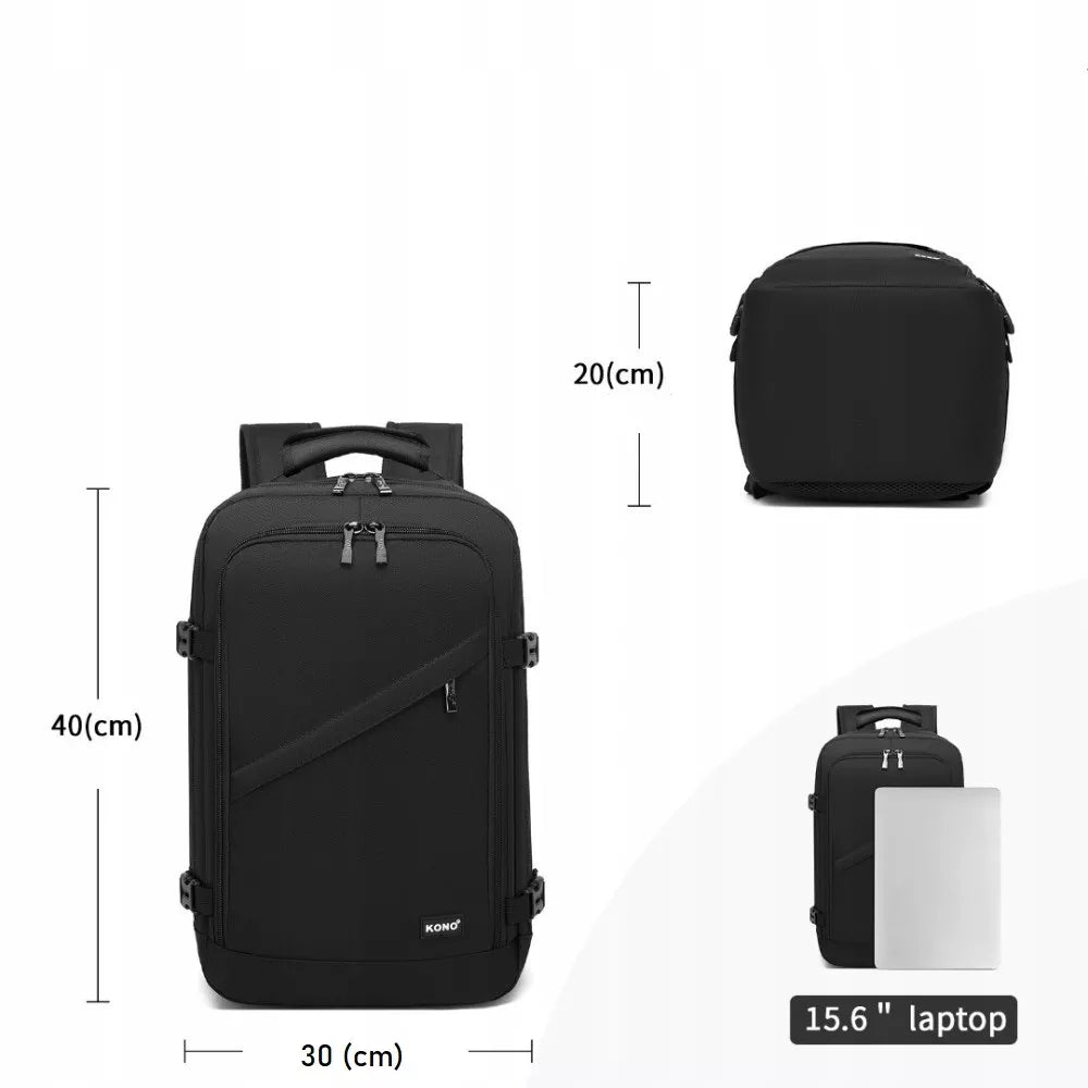 Kono kuprinė lėktuvui 40x30x20 cm, tinka Ryanair ir Wizzair, 20L