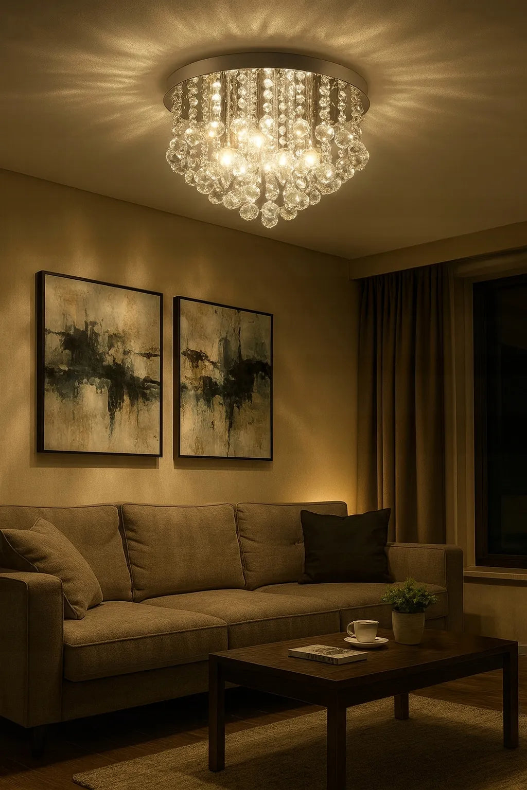„Krislamp Crystal“ lubinis šviestuvas, 5 kristalai