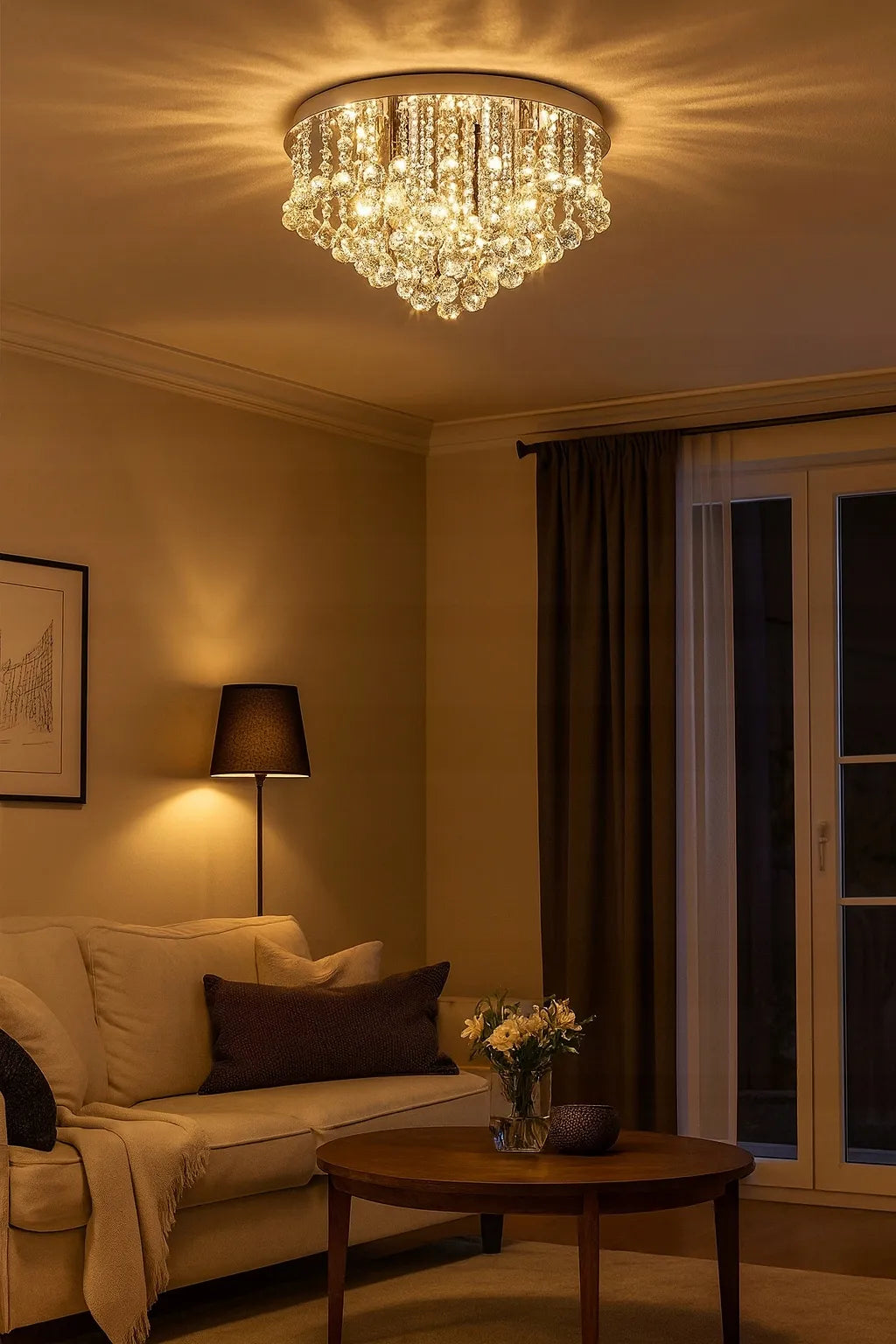 „Krislamp Crystal“ lubinis šviestuvas, 5 kristalai