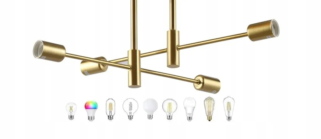 Krislamp DORADO pakabinama lubų lempa, 4 × E27, auksinė