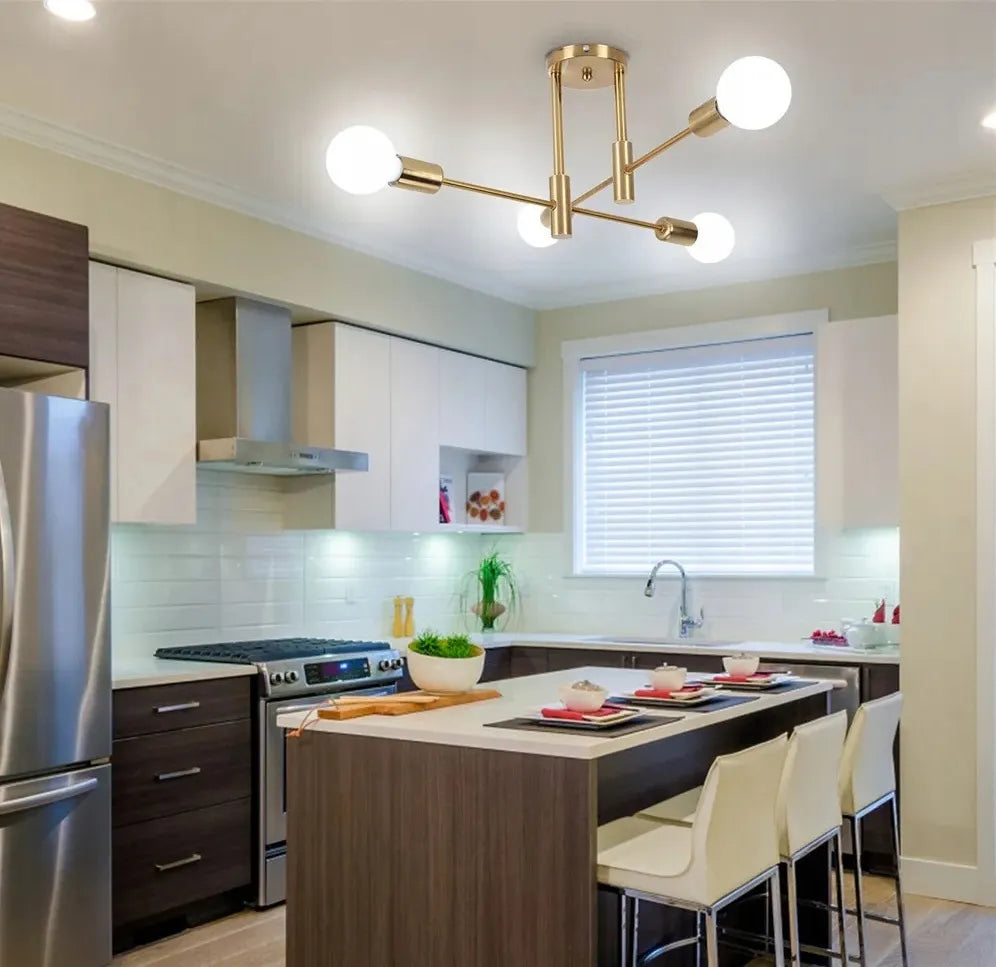 Krislamp DORADO pakabinama lubų lempa, 4 × E27, auksinė