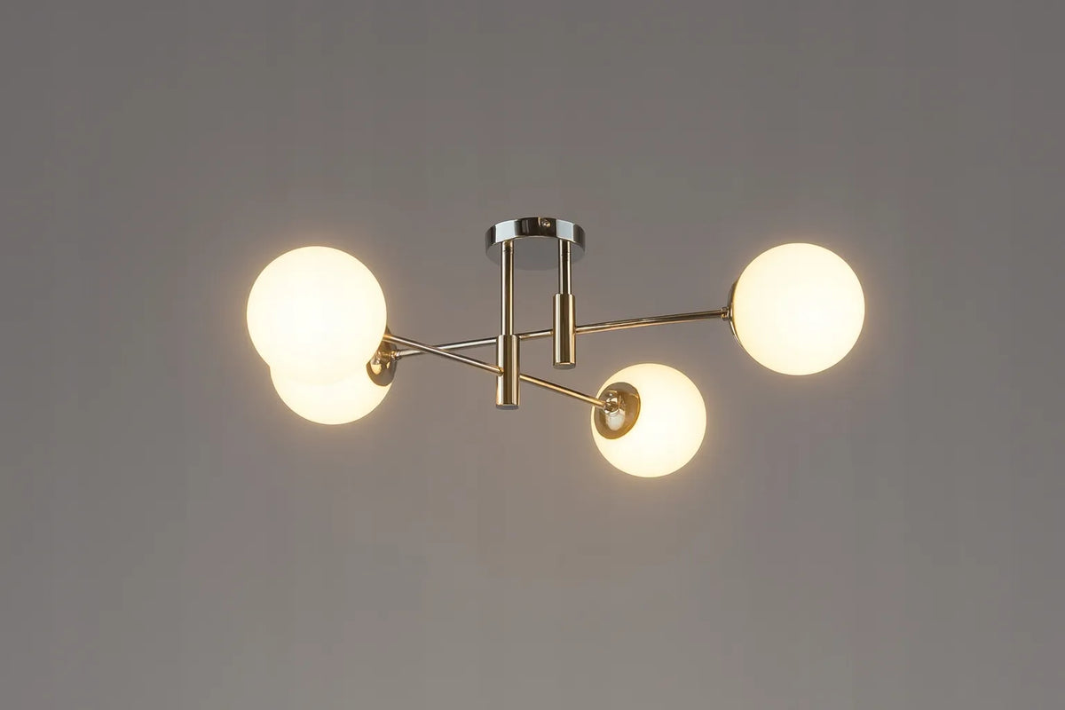 Krislamp DORADO pakabinamas lubinis šviestuvas, 4 × E27, chromo spalvos