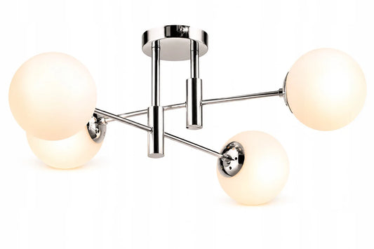Krislamp DORADO pakabinamas lubinis šviestuvas, 4 × E27, chromo spalvos