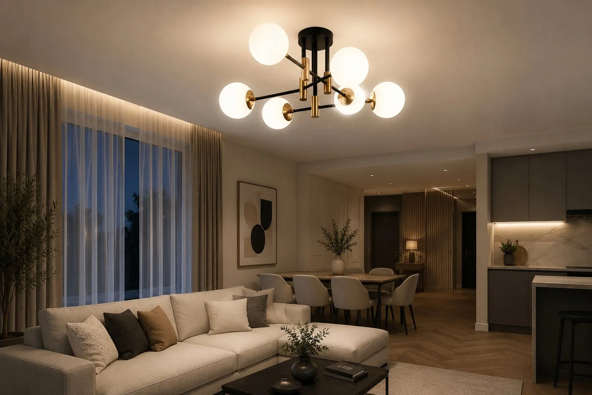 Krislamp DORADO pakabinamas lubinis šviestuvas su 6 gaubtais, E27