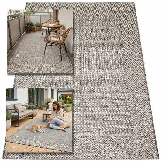 Lauko kilimas Eureka Home 60x100 cm, atsparus vandeniui, pilkas