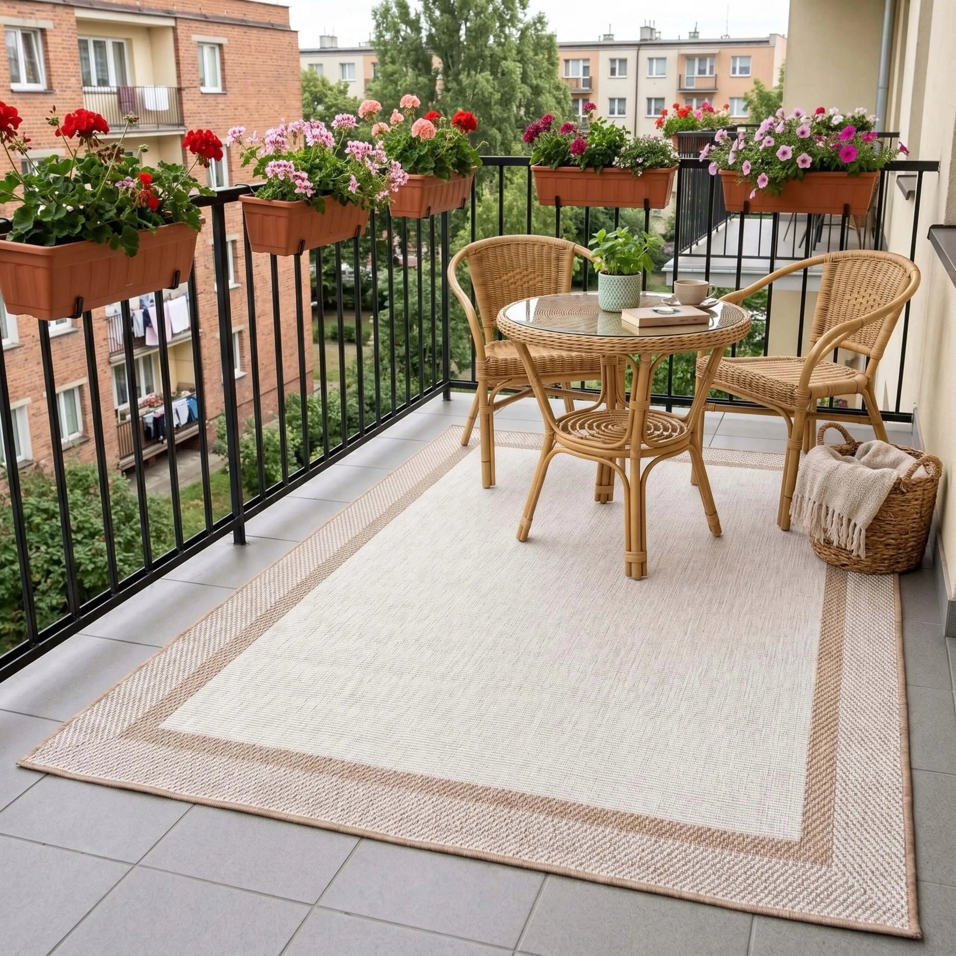 Lauko kilimas Eureka Home 60x110 cm, vandeniui atsparus, smėlio spalvos