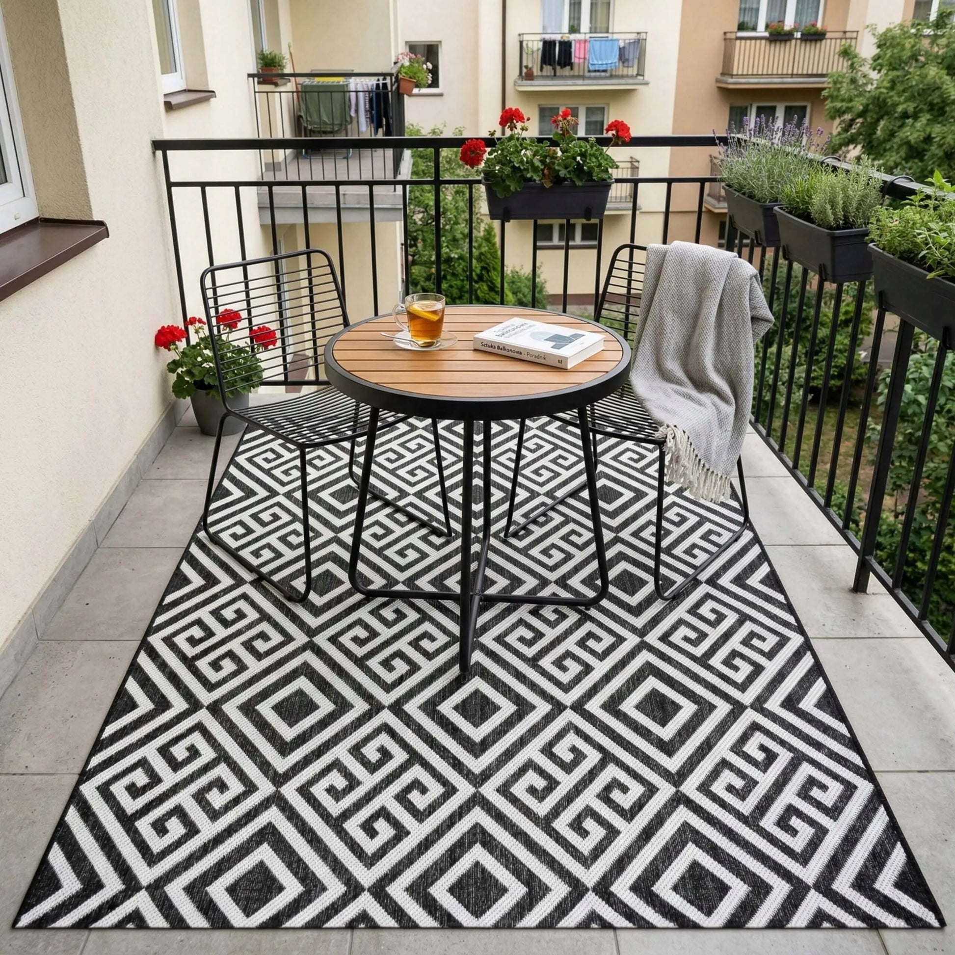 Lauko kilimas terasai 120X160 vandeniui atsparus sodo kilimėlis balkonui