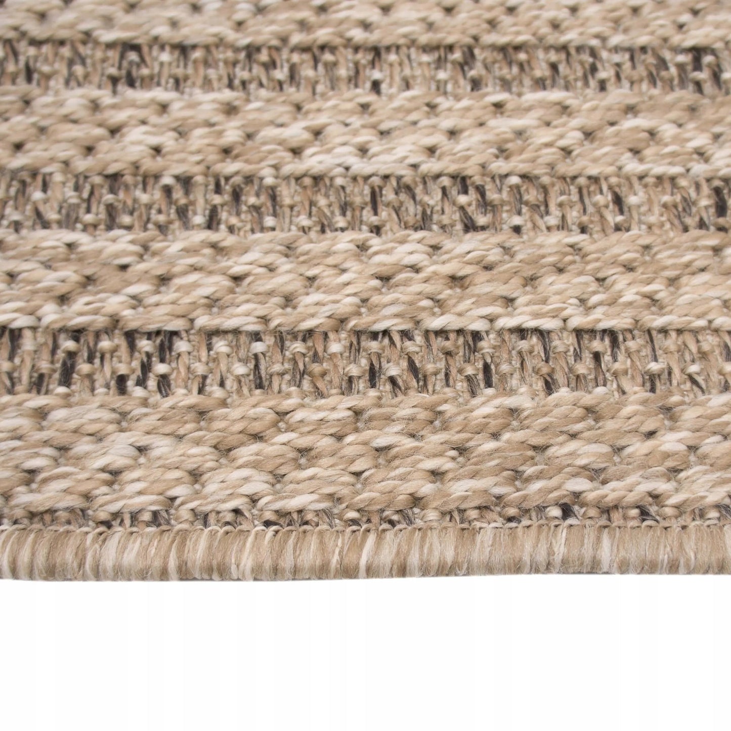 Lauko kilimas terasai 60x100 vandeniui atsparus, geometrinis, smėlio spalvos