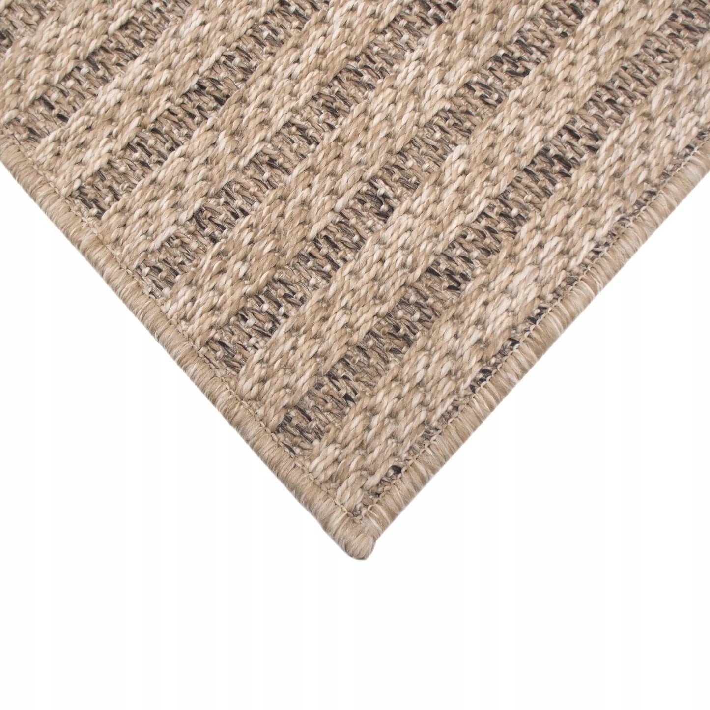 Lauko kilimas terasai 60x100 vandeniui atsparus, geometrinis, smėlio spalvos