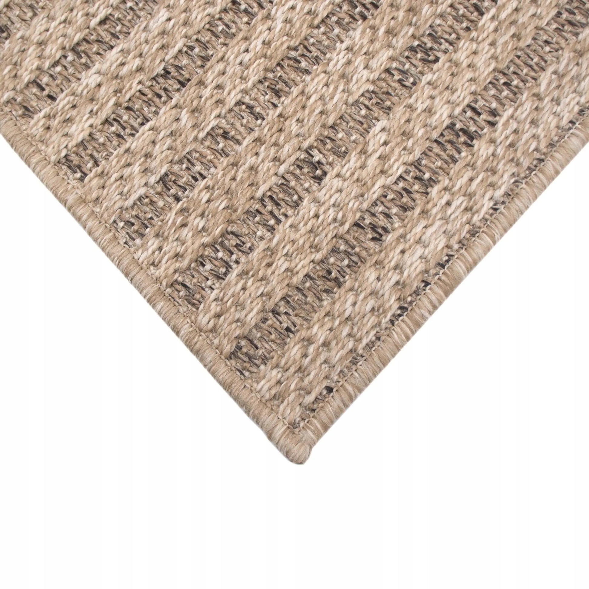 Lauko kilimas terasai 60x100 vandeniui atsparus, geometrinis, smėlio spalvos