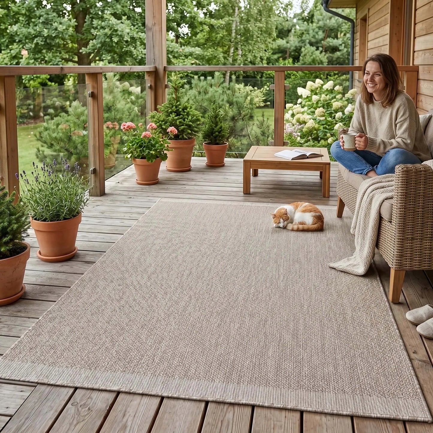 Lauko kilimas terasai 60x110 atsparus vandeniui sodo kilimėlis balkonui