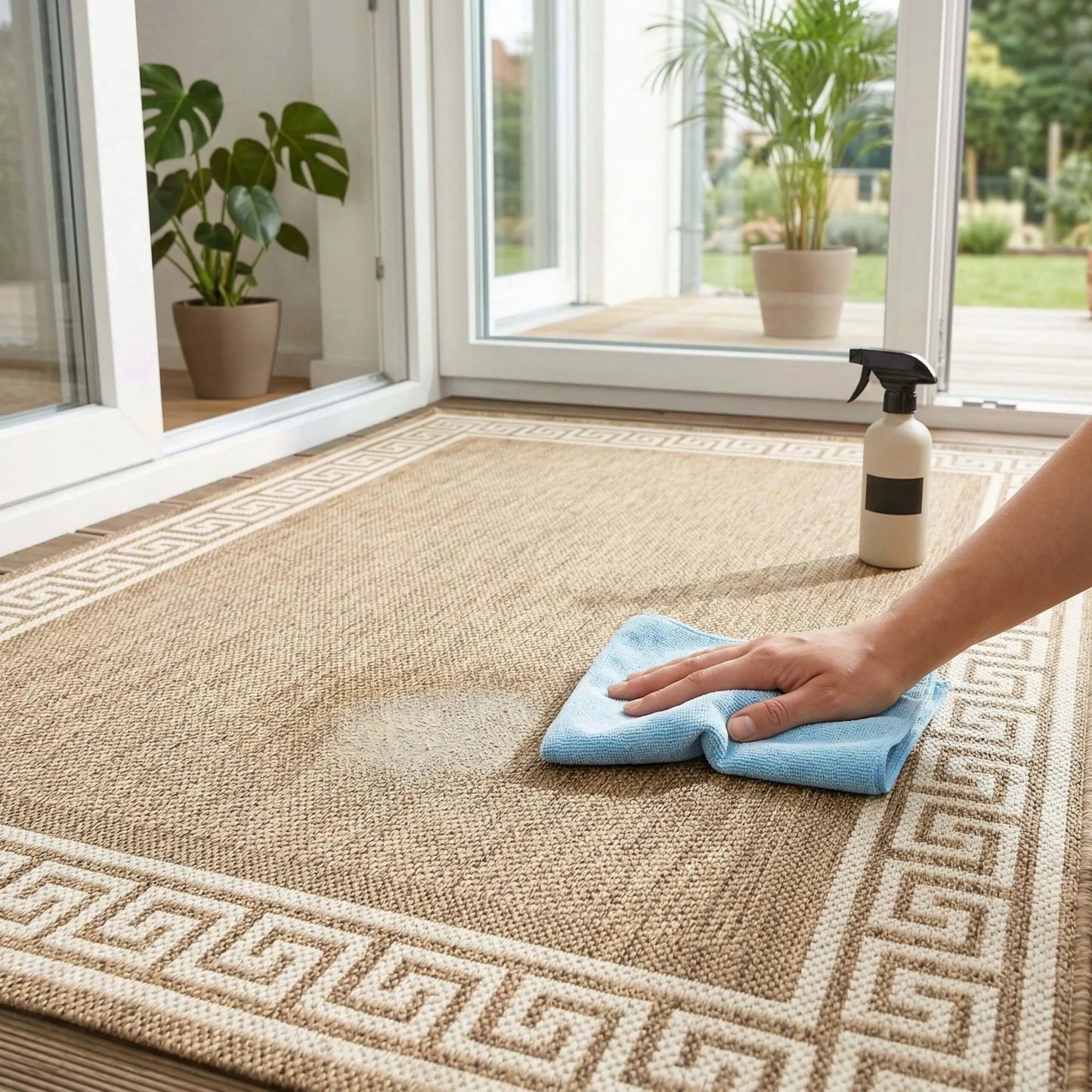 Lauko terasos kilimas 160x220, atsparus vandeniui, sodo kilimėlis balkonui