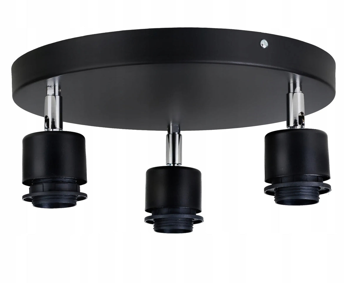 LED-ONE „Loft Drewno“ lubinis šviestuvas su reguliuojamu gaubtu, 3 × E27