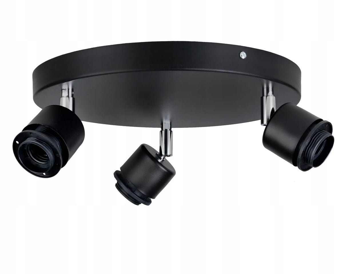 LED-ONE „Loft Drewno“ lubinis šviestuvas su reguliuojamu gaubtu, 3 × E27