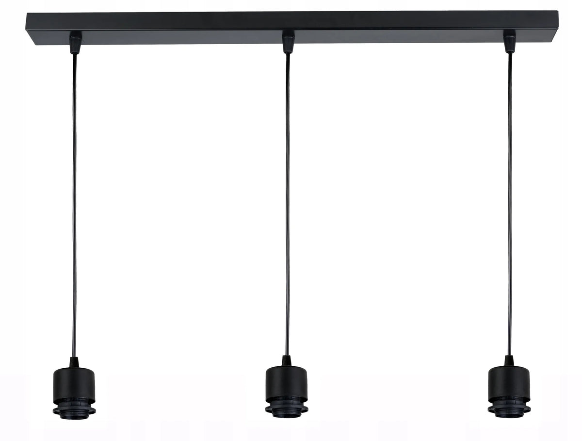 LED-ONE pakabinamas lubinis šviestuvas, sietynas su medžio įkvėptu gaubtu, 3 × E27