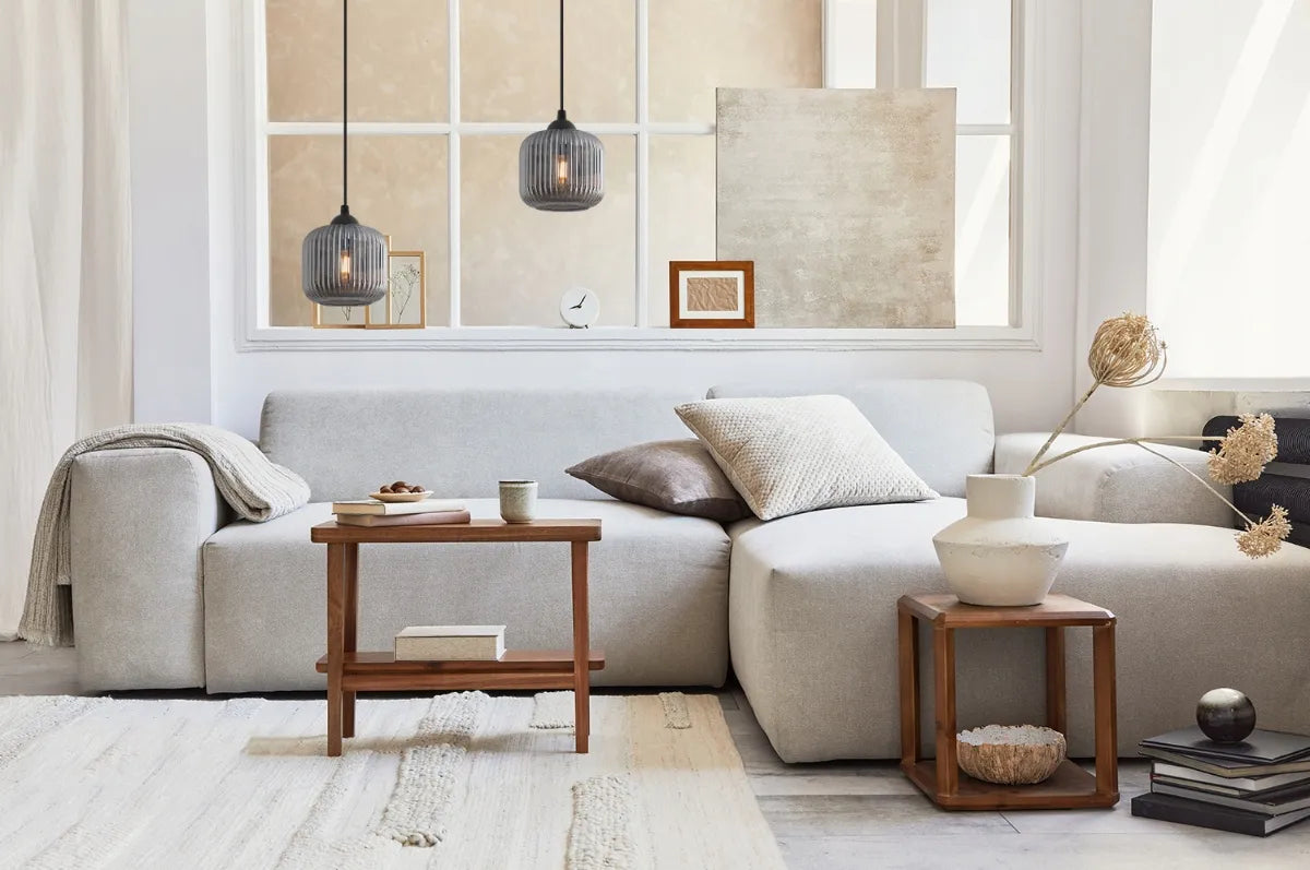 Light Home RIFFLE pakabinamas lubinis šviestuvas su grafito spalvos stikliniu gaubtu, 2 × E27, glamour