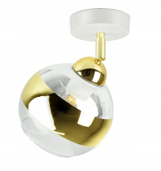 Lubinis pakabinamas šviestuvas – baltas ir auksinis GLASS EG1 LED