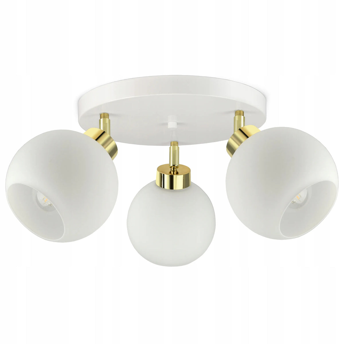 Lubinis pakabinamas šviestuvas „Luxolar“ White Glass EG3, baltos stiklo sferos, LED E27