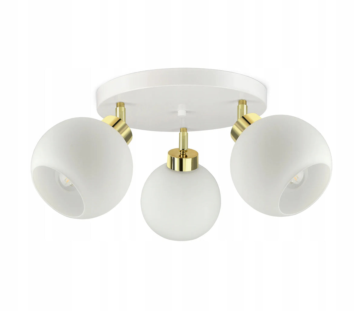 Lubinis pakabinamas šviestuvas „Luxolar“ White Glass EG3, baltos stiklo sferos, LED E27