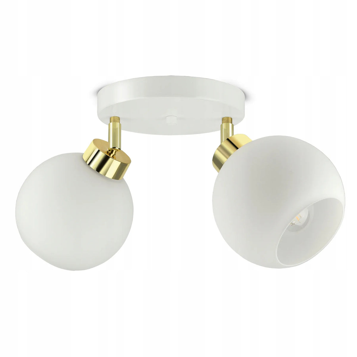 Lubinis pakabinamas šviestuvas „Luxolar White Glass“ su baltais stikliniais gaubtais, EG2, LED, E27