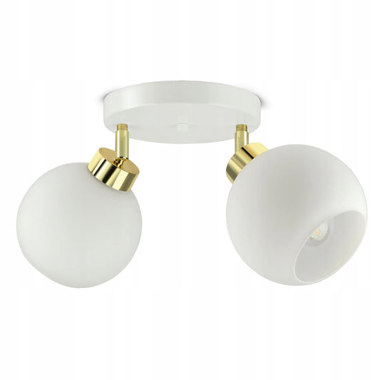 Lubinis pakabinamas šviestuvas „Luxolar White Glass“ su baltais stikliniais gaubtais, EG2, LED, E27
