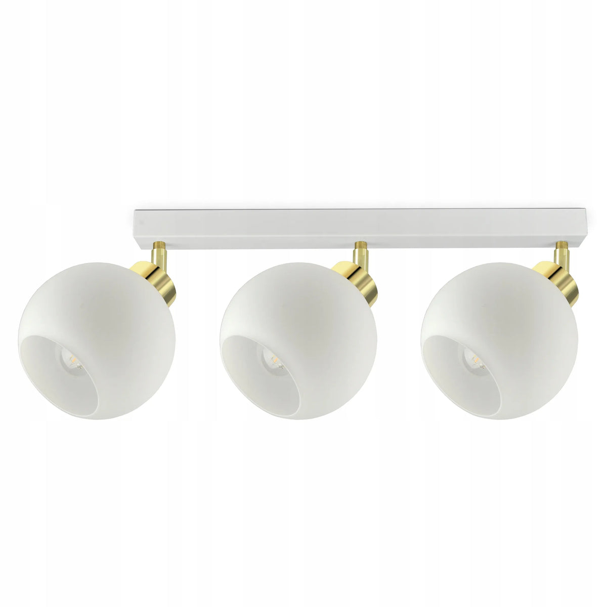 Lubinis pakabinamas šviestuvas „White Glass“ BG3, 3 stikliniai gaubtai, E27