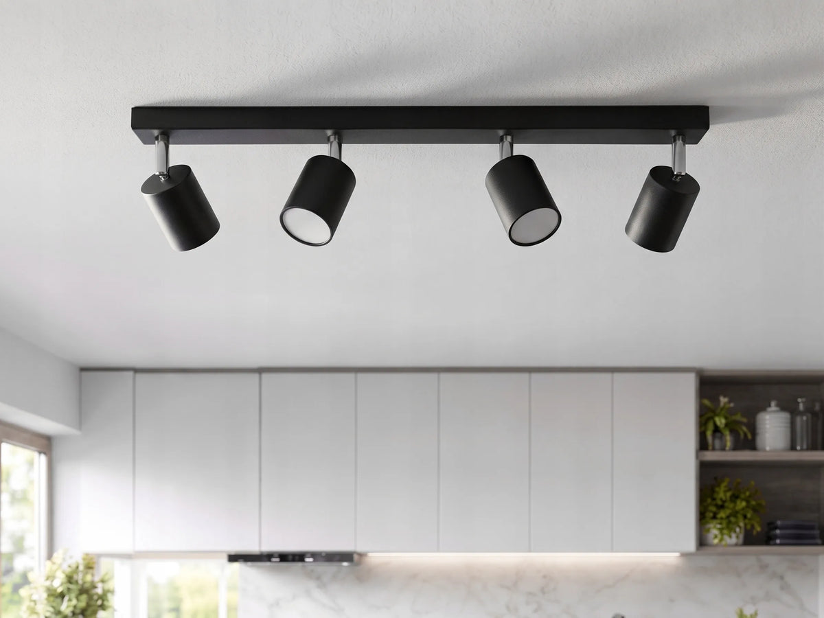 Lubinis šviestuvas „Luxolar“ SPOT BG4, metalinis, 4×GU10, juodas