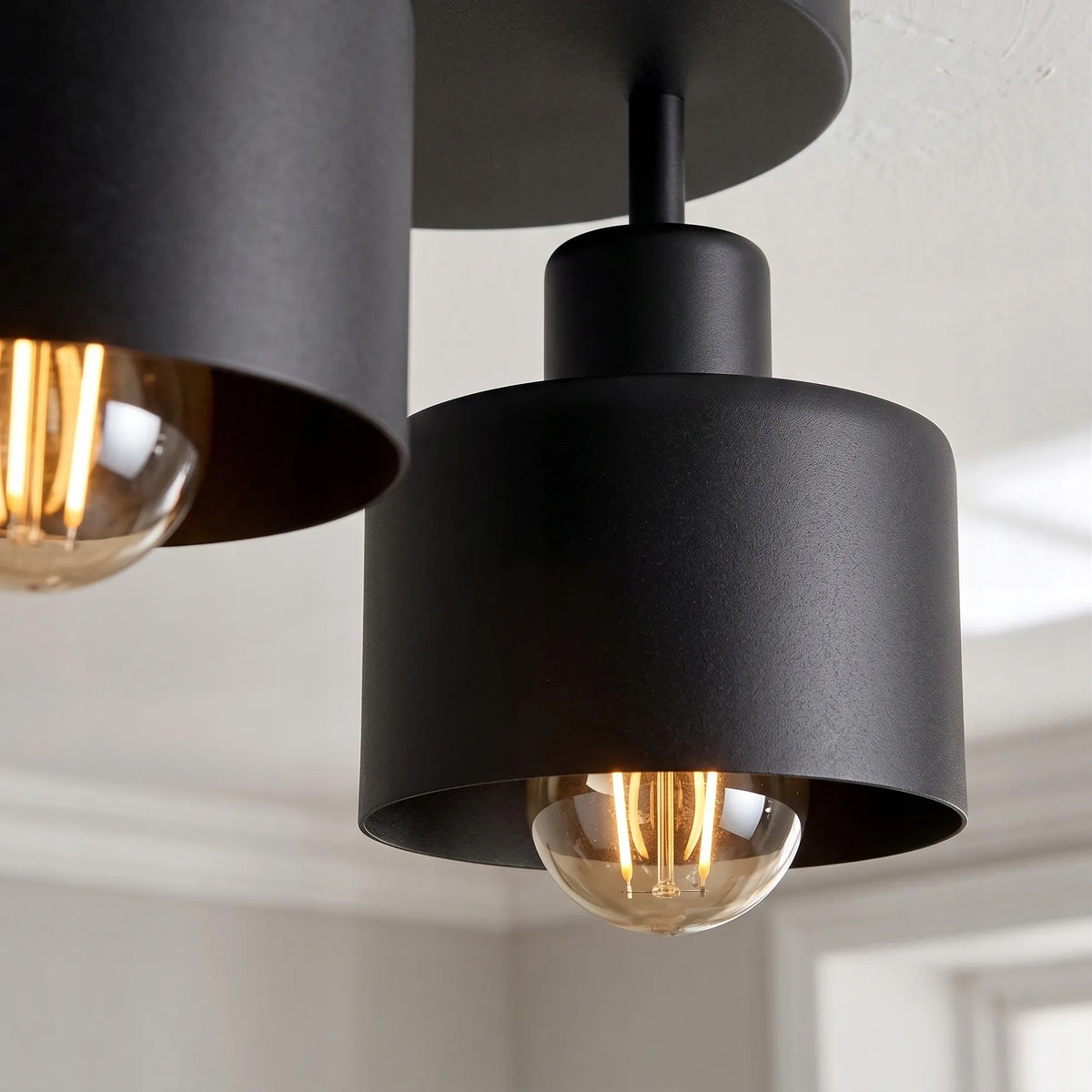 Lubinis šviestuvas, pakabinamas šviestuvas, metalinis LOFT LED 3xE27, juodas, 382-E3 SPOT