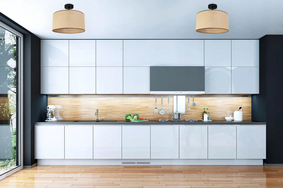 Lubų lempa „Light Home JUTA“ su apvaliu boho stiliaus gaubtu, 40 cm
