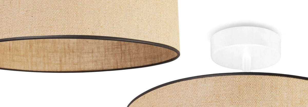 Lubų lempa „Light Home JUTA“ su apvaliu boho stiliaus gaubtu, 40 cm