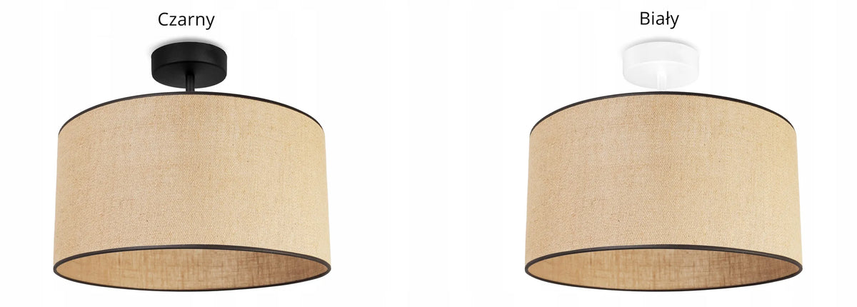 Lubų lempa „Light Home JUTA“ su apvaliu boho stiliaus gaubtu, 40 cm