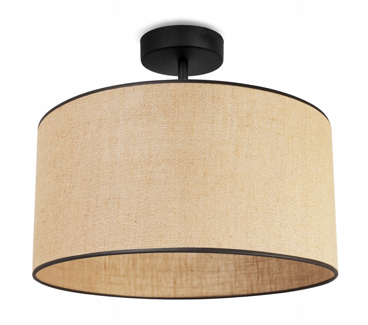 Lubų lempa „Light Home JUTA“ su apvaliu boho stiliaus gaubtu, 40 cm