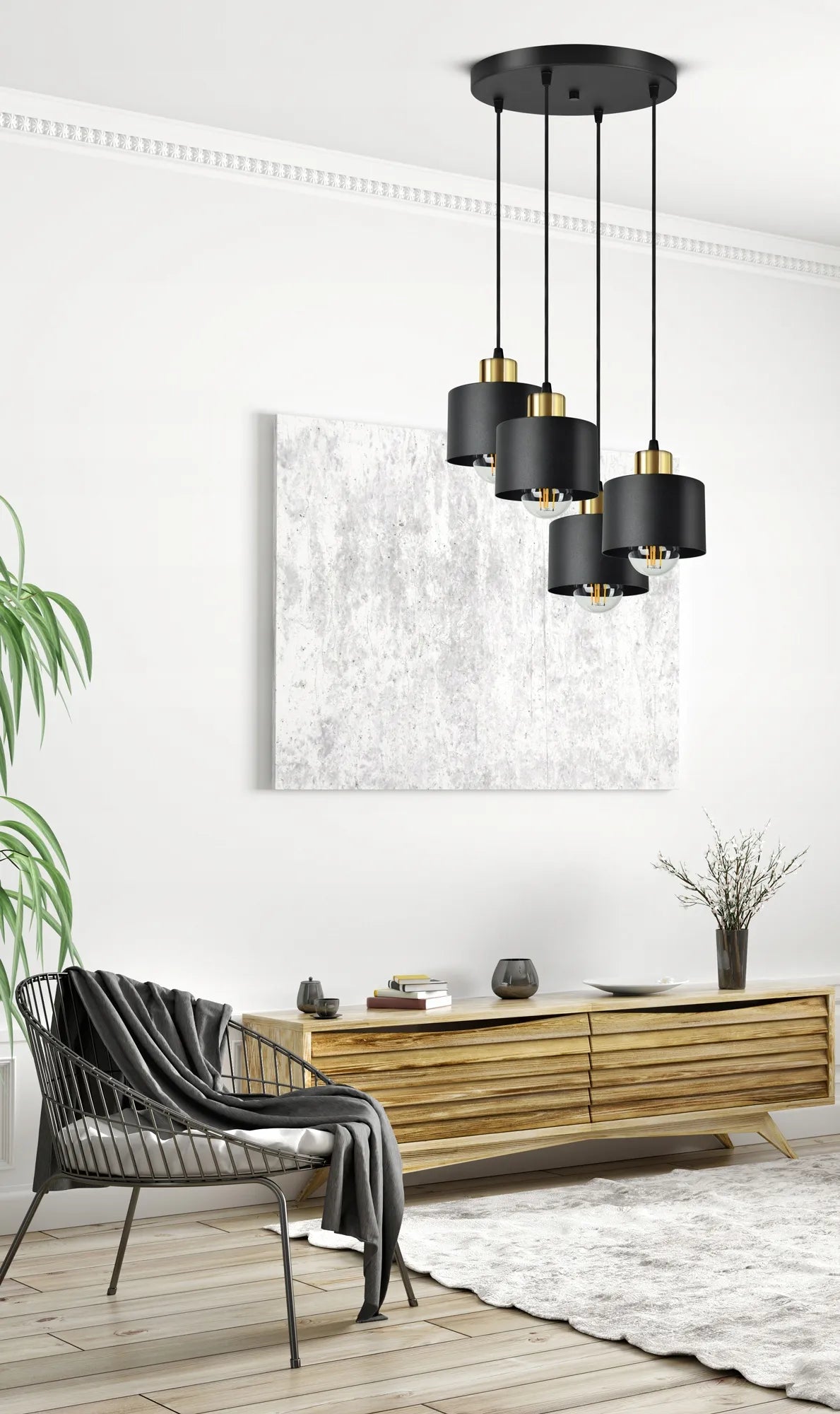 Lubų šviestuvas, kabantis šviestuvas Classic Spot EZ4 LED E27 Black Gold