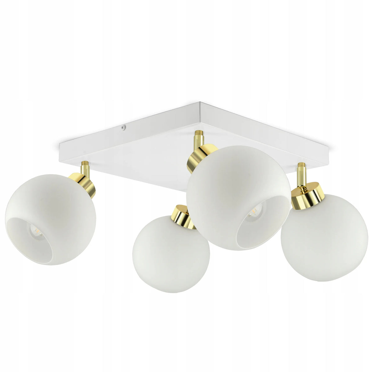 Luxolar White Glass AG4 pakabinamas lubinis šviestuvas su 4 baltais stikliniais gaubtais, E27