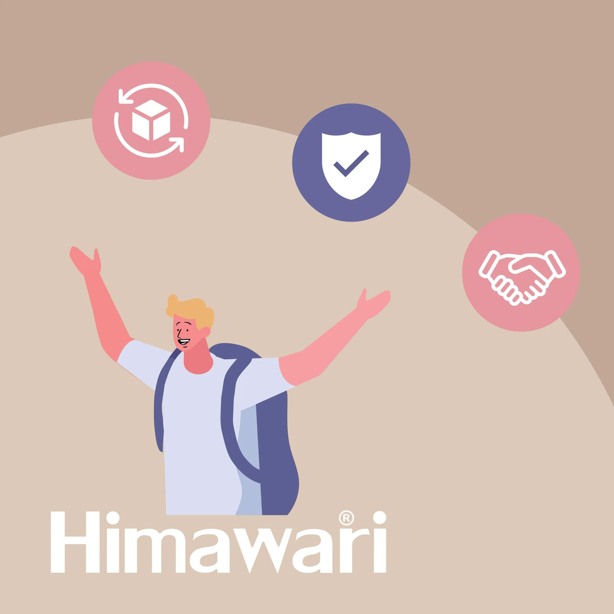 Miesto kuprinė Himawari Urban – didelė, talpi, stilinga, tamsiai mėlyna