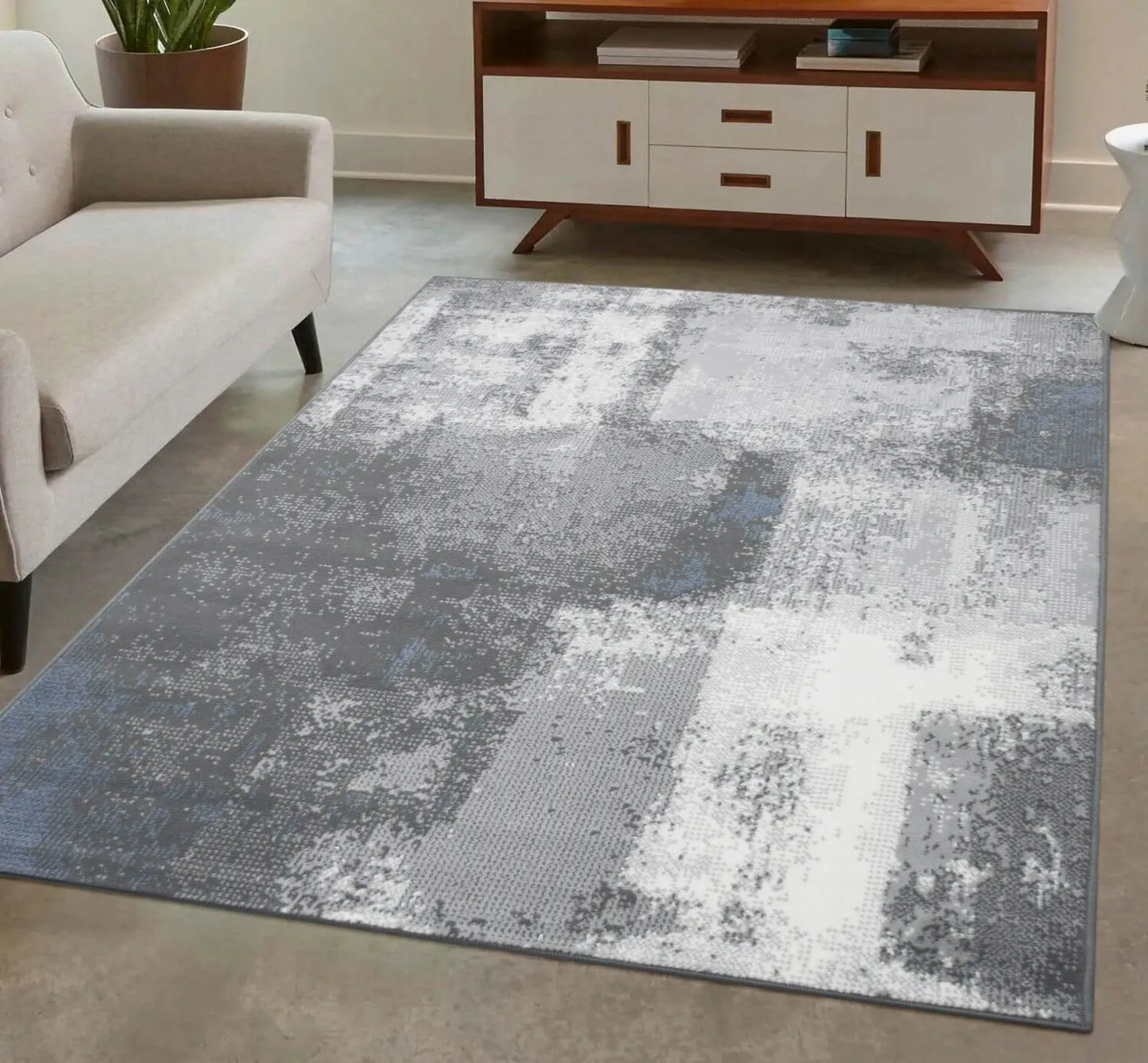 Minkštas modernus LOFT kilimas svetainei ir miegamajam 60x110 cm