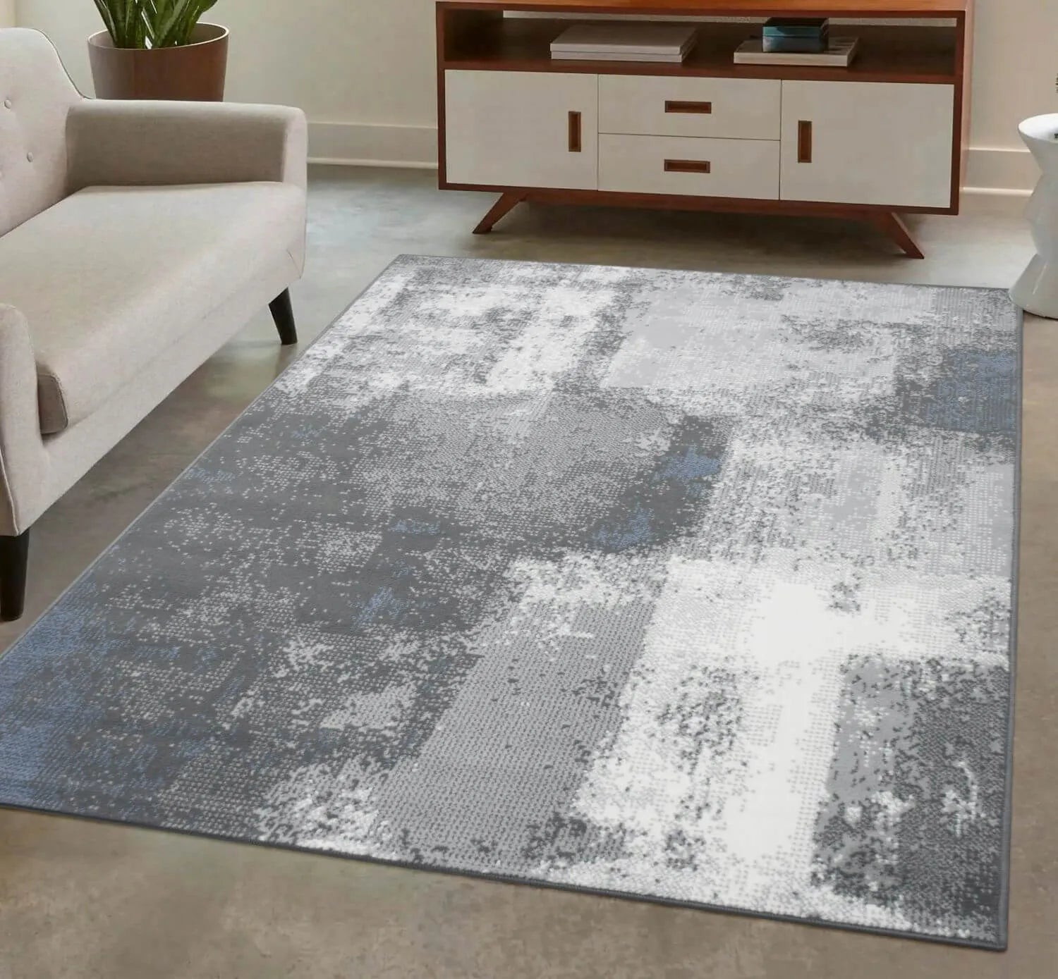 Minkštas modernus LOFT kilimas svetainei ir miegamajam 60x110 cm