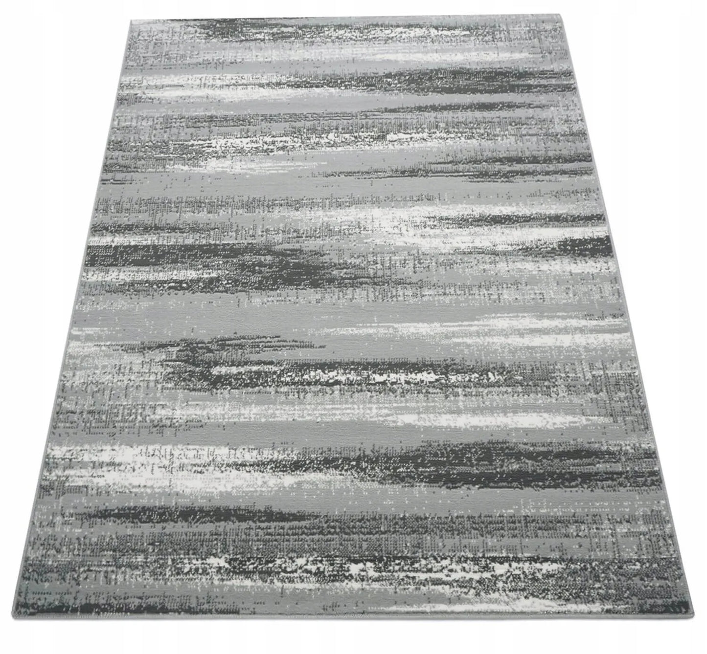 Minkštas modernus LOFT stiliaus kilimas svetainei ir miegamajam 100x150 pilkas