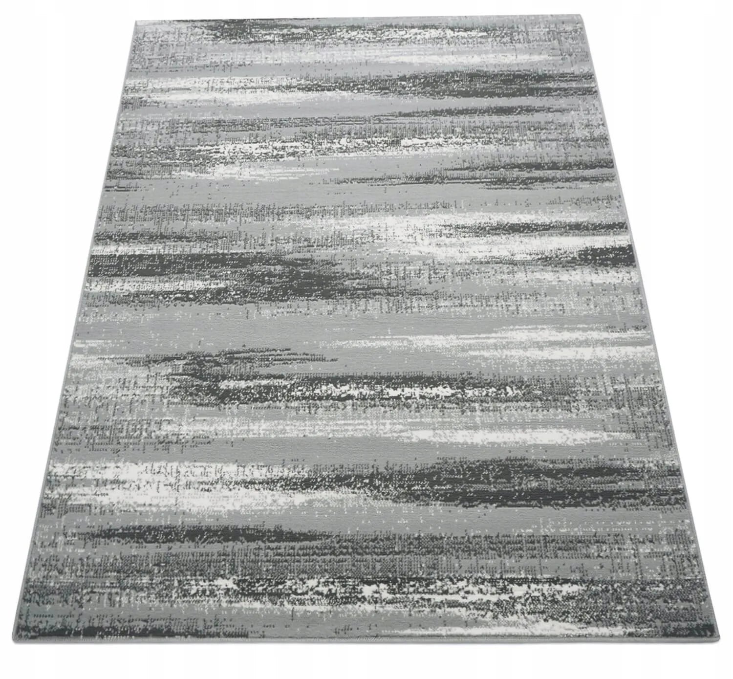Minkštas modernus LOFT stiliaus kilimas svetainei ir miegamajam 100x150 pilkas