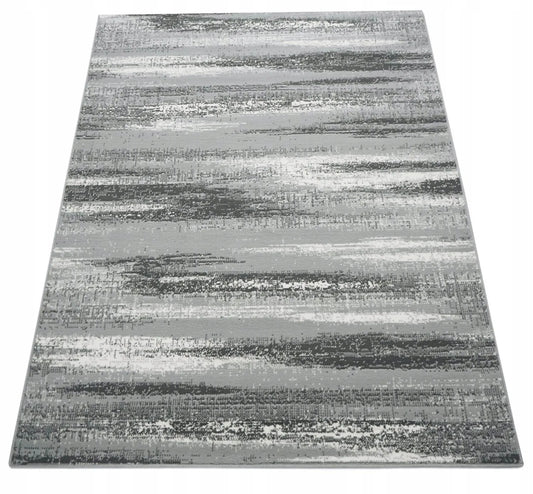 Minkštas modernus LOFT stiliaus kilimas svetainei ir miegamajam 100x150 pilkas