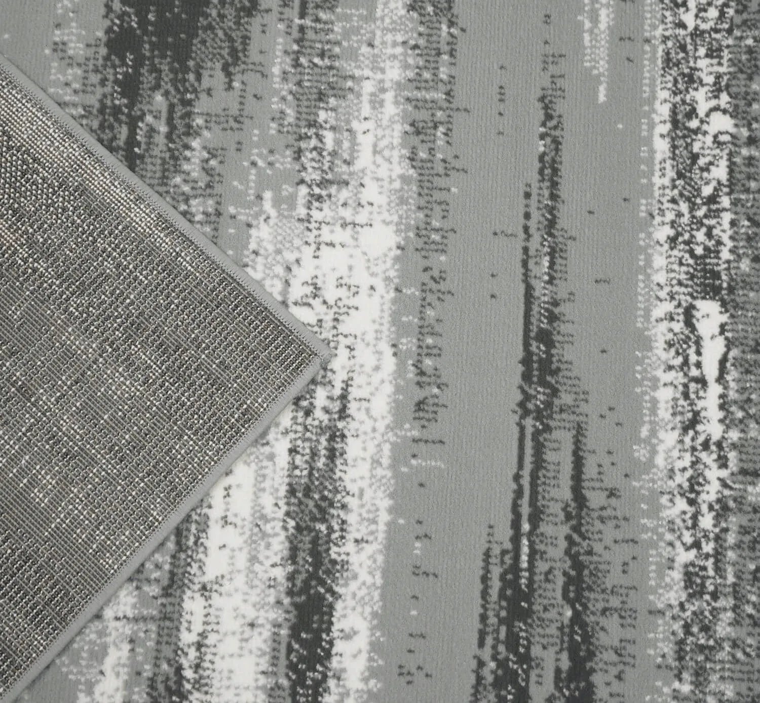 Minkštas modernus LOFT stiliaus kilimas svetainei ir miegamajam 100x150 pilkas