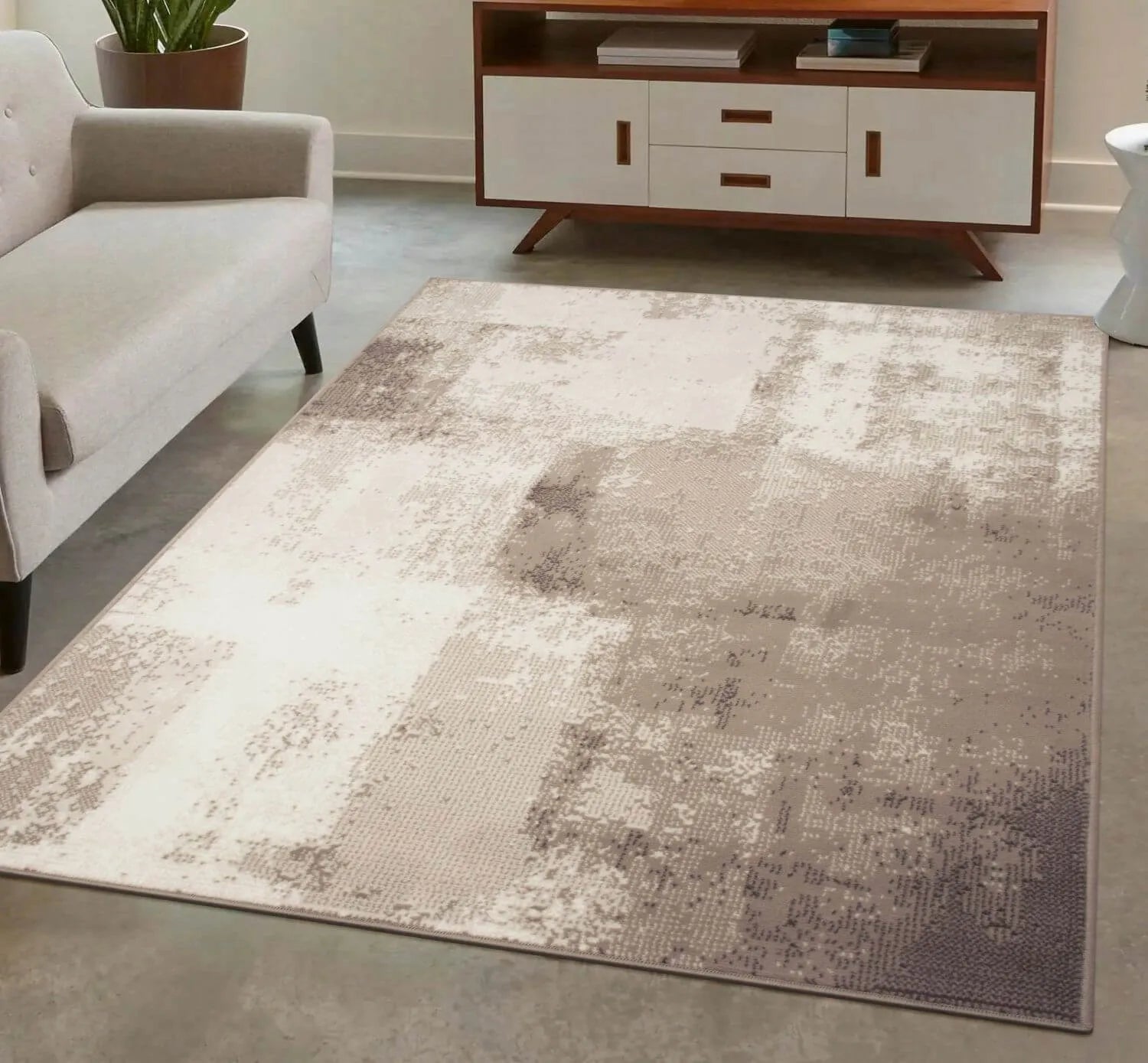 Minkštas modernus stilingas LOFT kilimas svetainei ir miegamajam 100x150